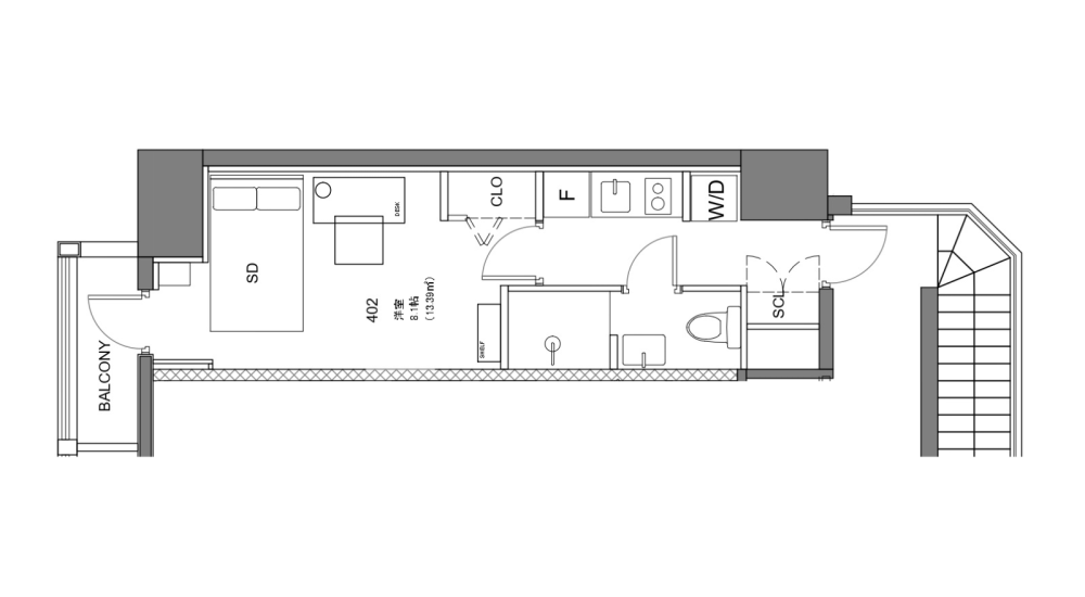 Entire room arrangement/ground plan　全体間取・平面図