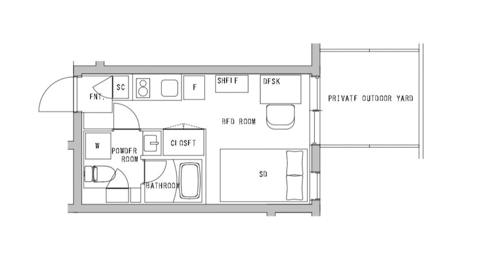 Entire room arrangement/ground plan　全体間取・平面図