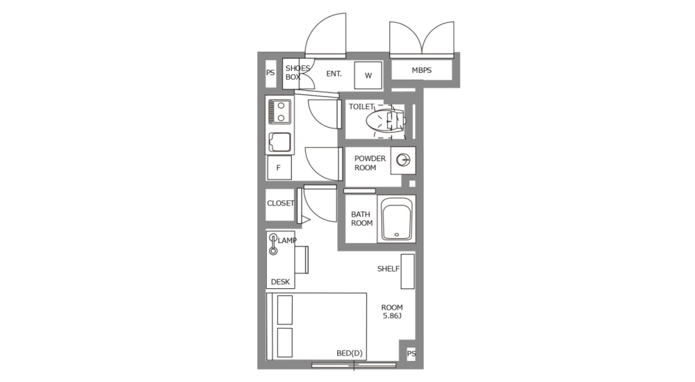 Entire room arrangement/ground plan　全体間取・平面図
