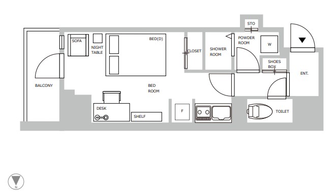 Entire room arrangement/ground plan　全体間取・平面図