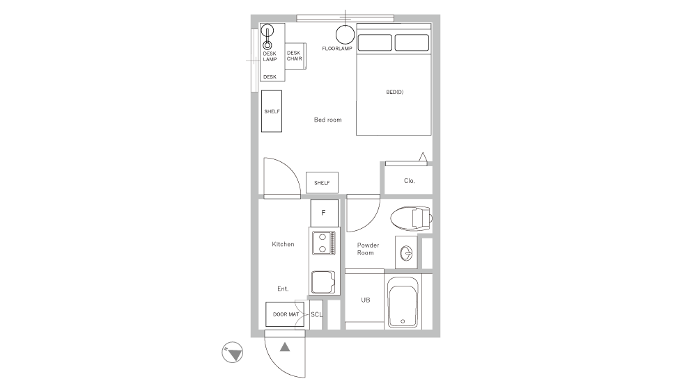 Entire room arrangement/ground plan　全体間取・平面図