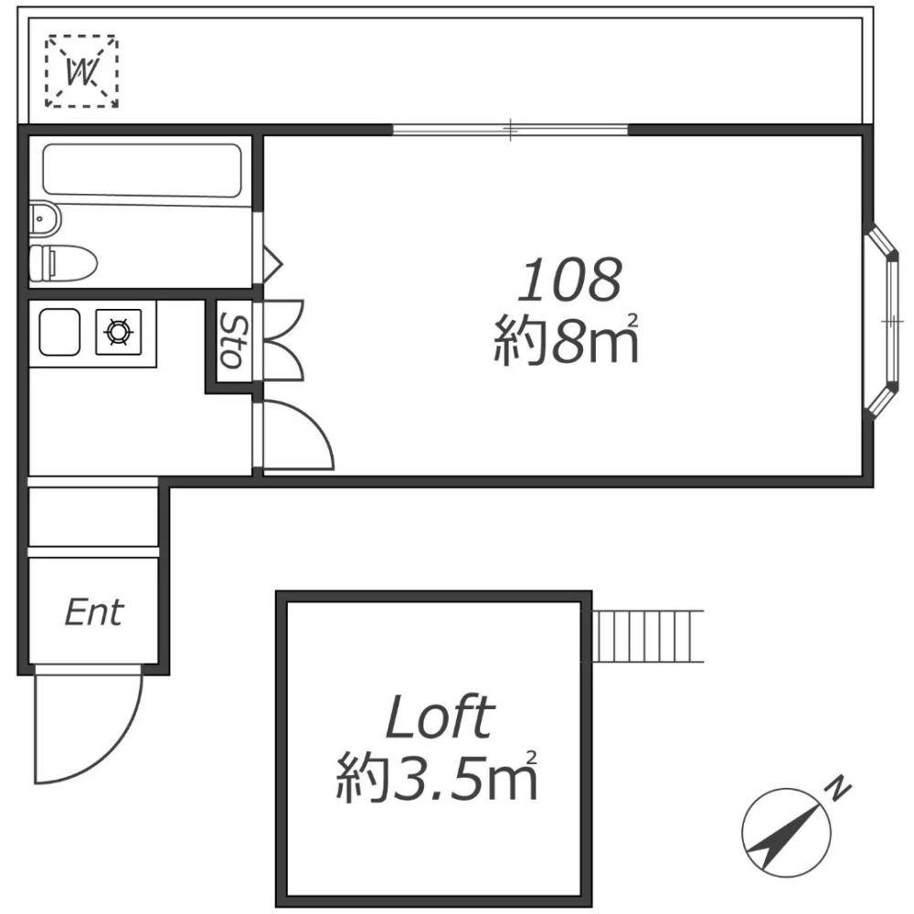 Entire room arrangement/ground plan　全体間取・平面図