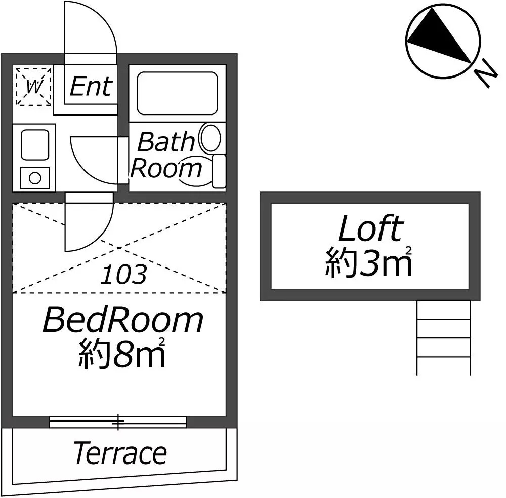 Entire room arrangement/ground plan　全体間取・平面図