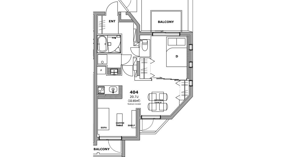 Entire room arrangement/ground plan　全体間取・平面図