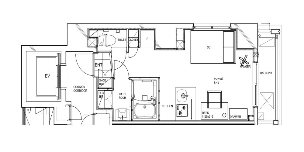 Entire room arrangement/ground plan　全体間取・平面図