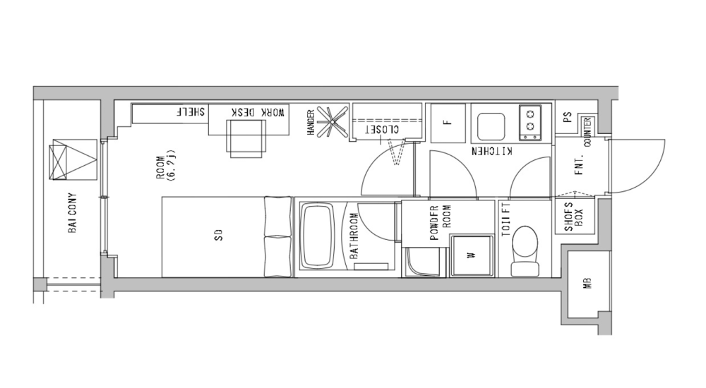 Entire room arrangement/ground plan　全体間取・平面図