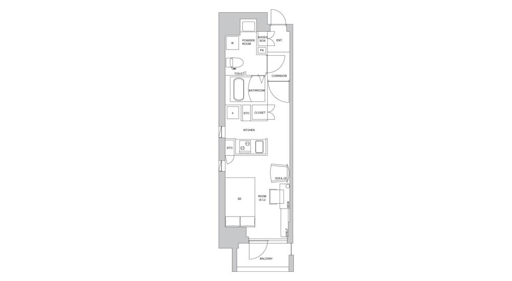 Entire room arrangement/ground plan　全体間取・平面図