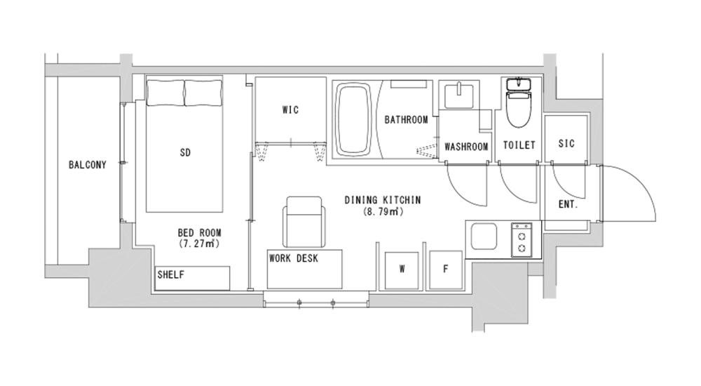 Entire room arrangement/ground plan 全体間取・平面図