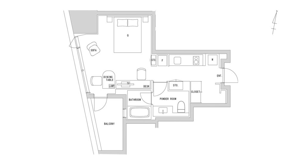 Entire room arrangement/ground plan　全体間取・平面図