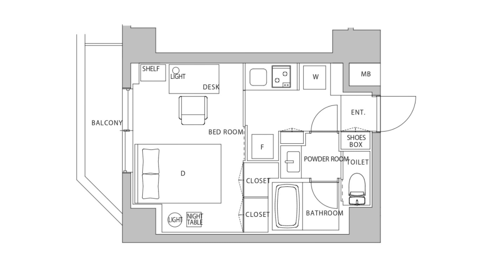 Entire room arrangement/ground plan　全体間取・平面図