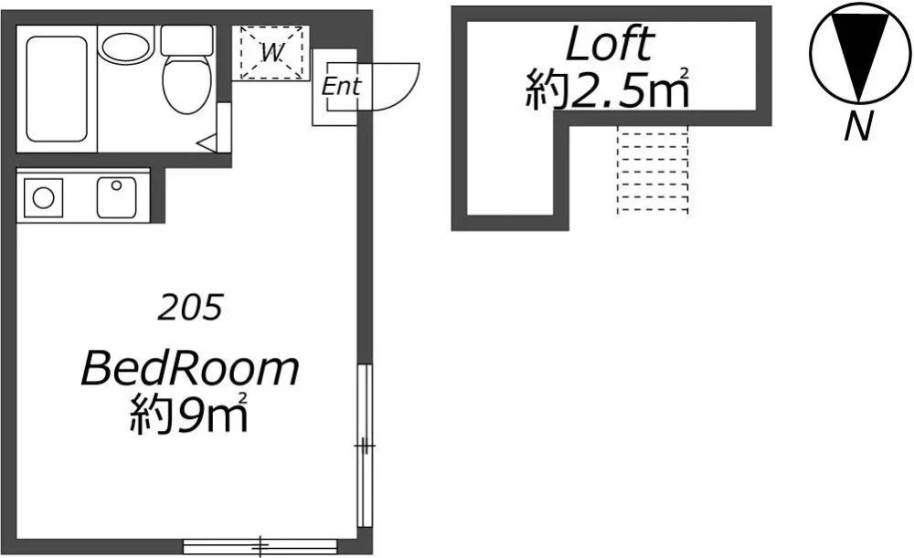 Entire room arrangement/ground plan 全体間取・平面図