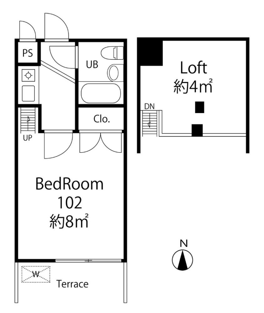 Entire room arrangement/ground plan　全体間取・平面図