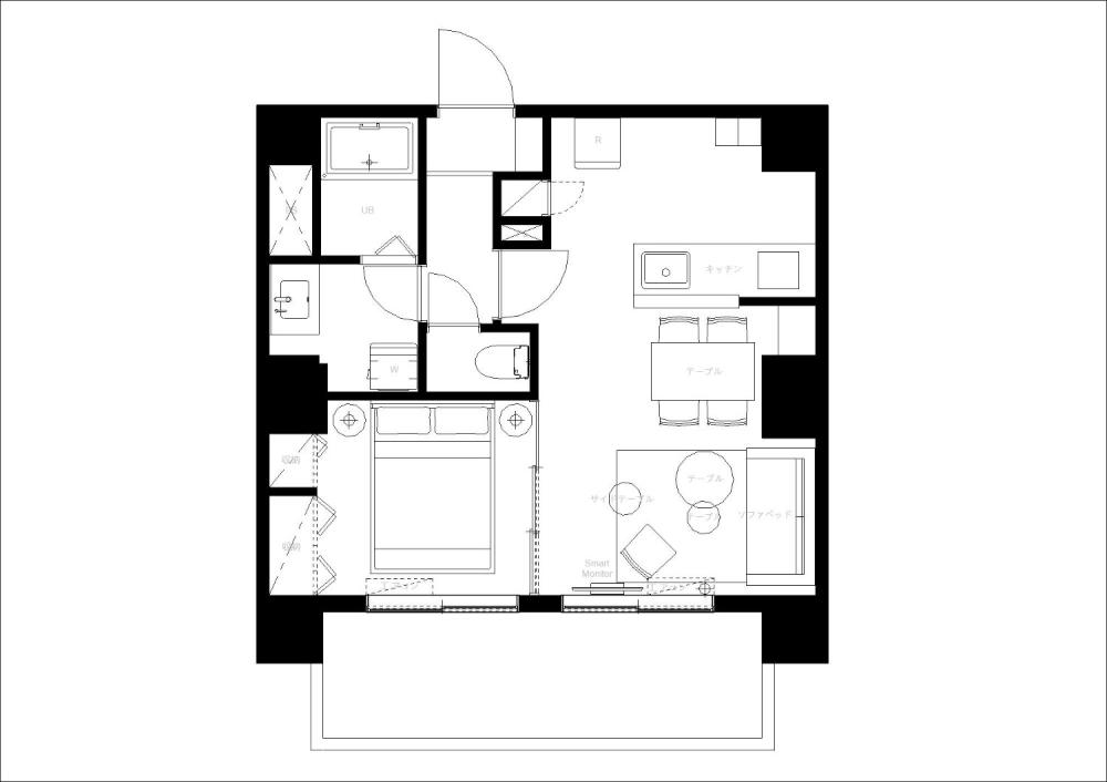 Entire room arrangement/ground plan 全体間取・平面図