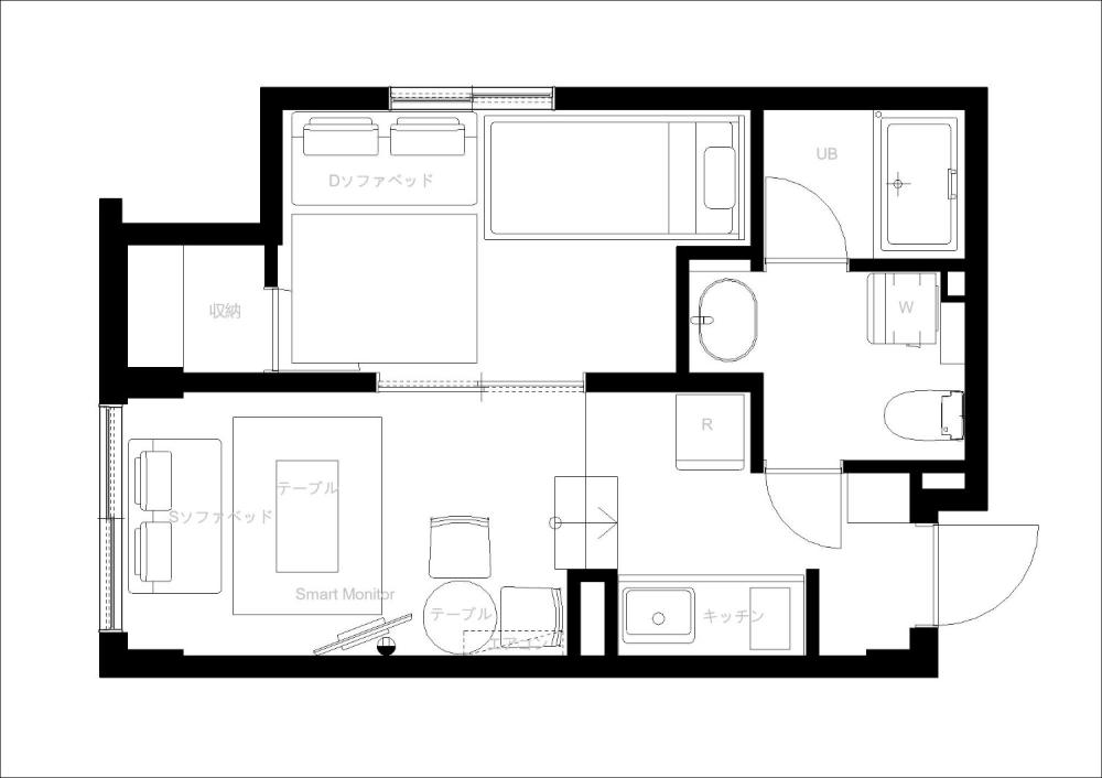 Entire room arrangement/ground plan　全体間取・平面図