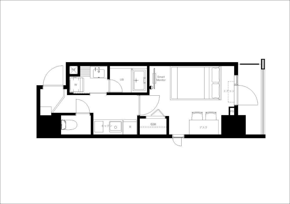 Entire room arrangement/ground plan 全体間取・平面図