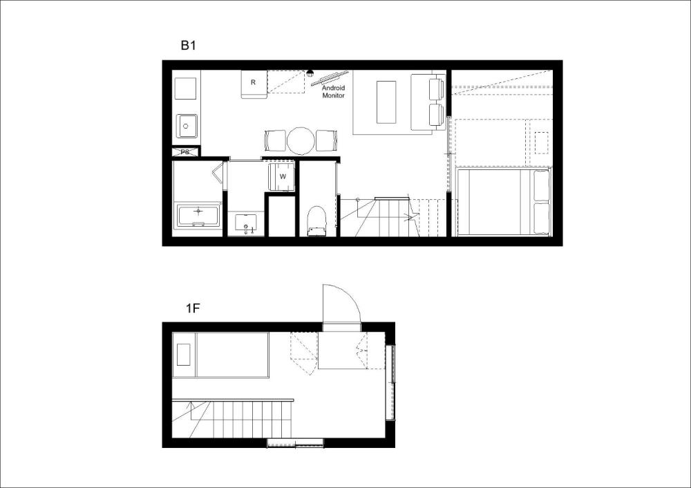 Entire room arrangement/ground plan 全体間取・平面図