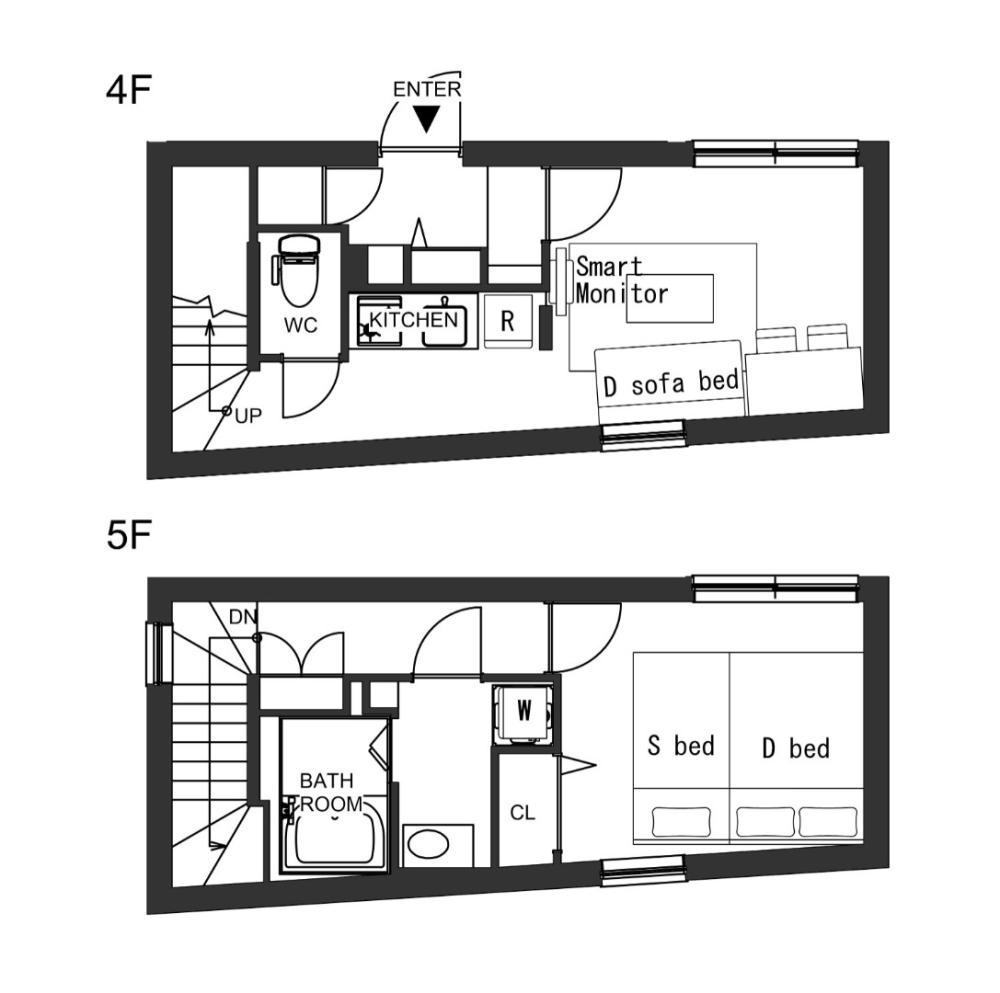 Entire room arrangement/ground plan 全体間取・平面図