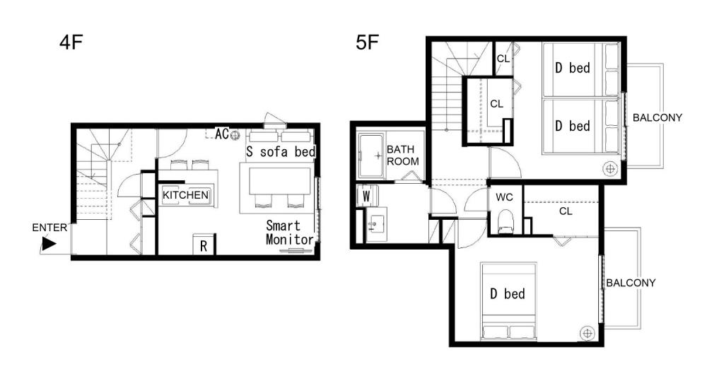 Entire room arrangement/ground plan 全体間取・平面図