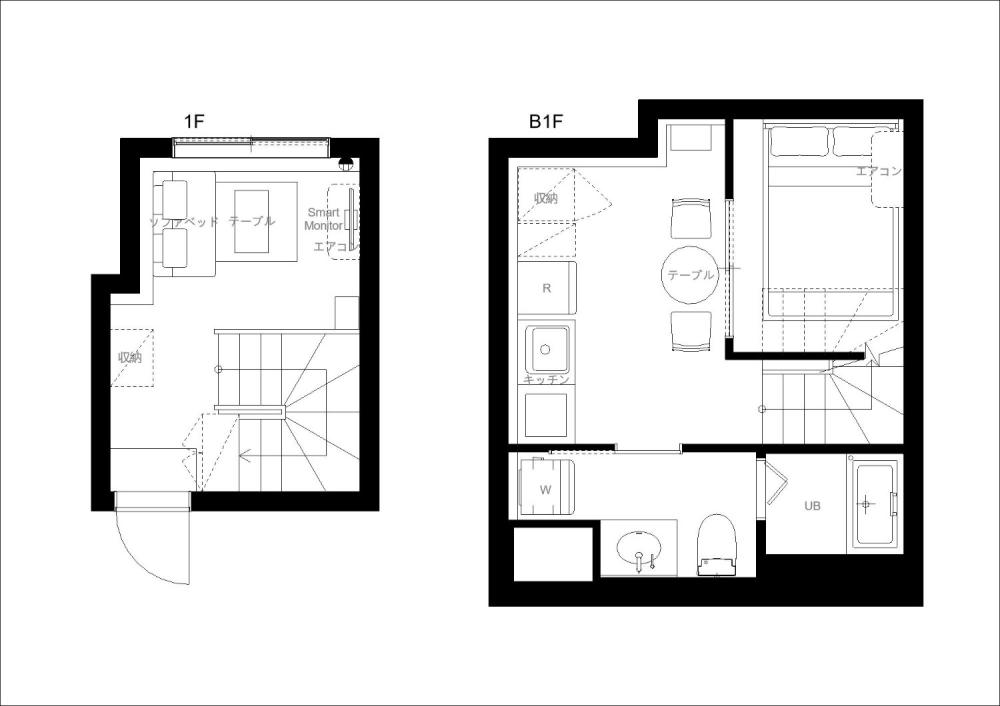 Entire room arrangement/ground plan　全体間取・平面図