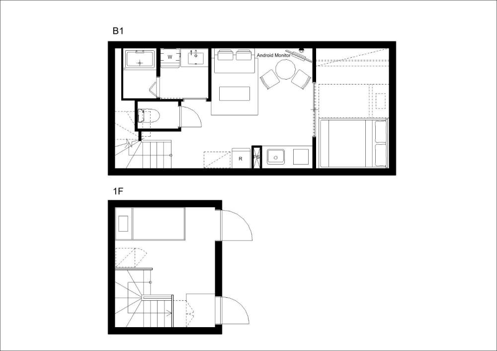 Entire room arrangement/ground plan 全体間取・平面図