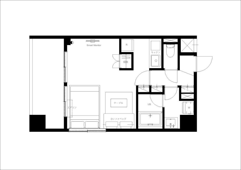 Entire room arrangement/ground plan 全体間取・平面図