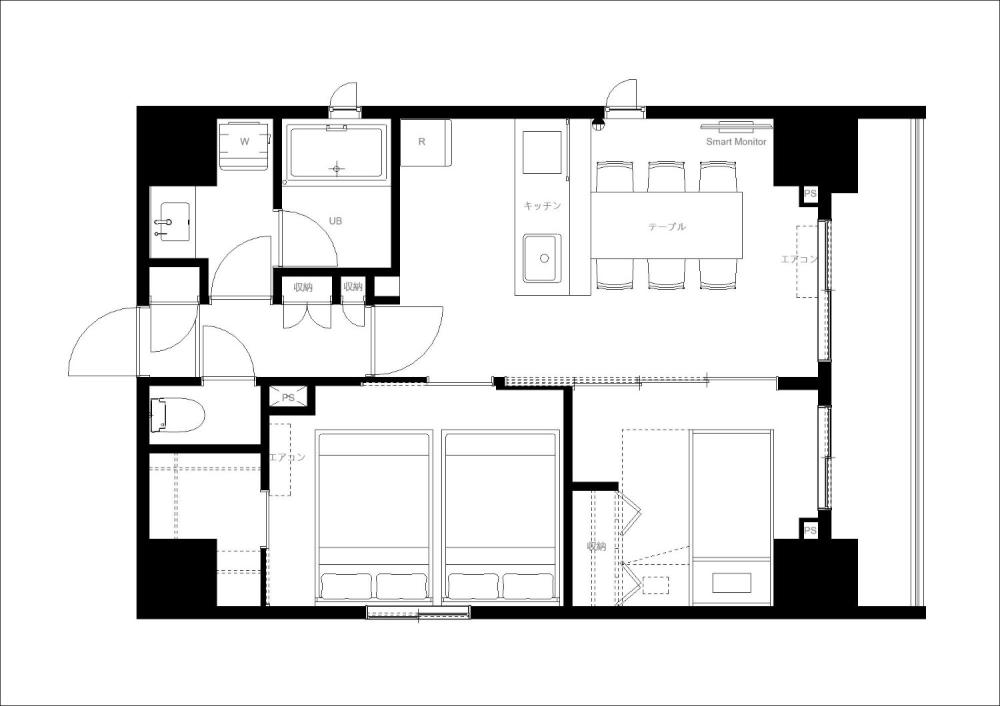 Entire room arrangement/ground plan　全体間取・平面図