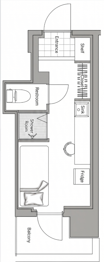 Entire room arrangement/ground plan 全体間取・平面図