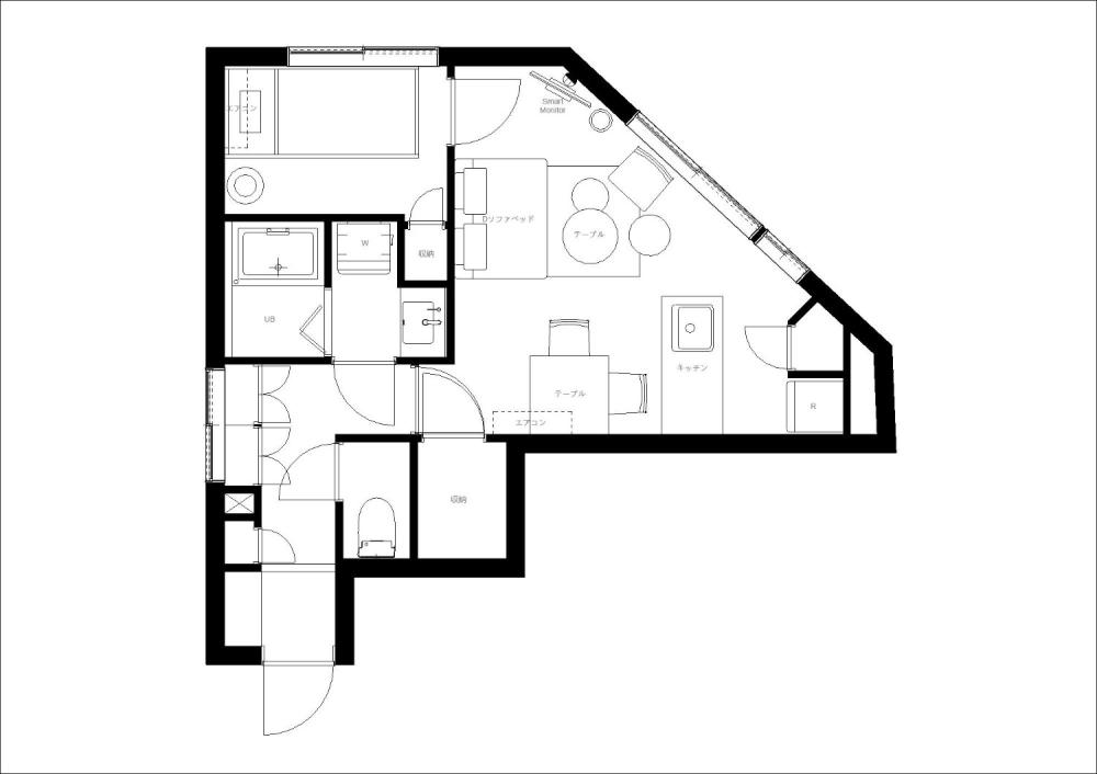 Entire room arrangement/ground plan　全体間取・平面図