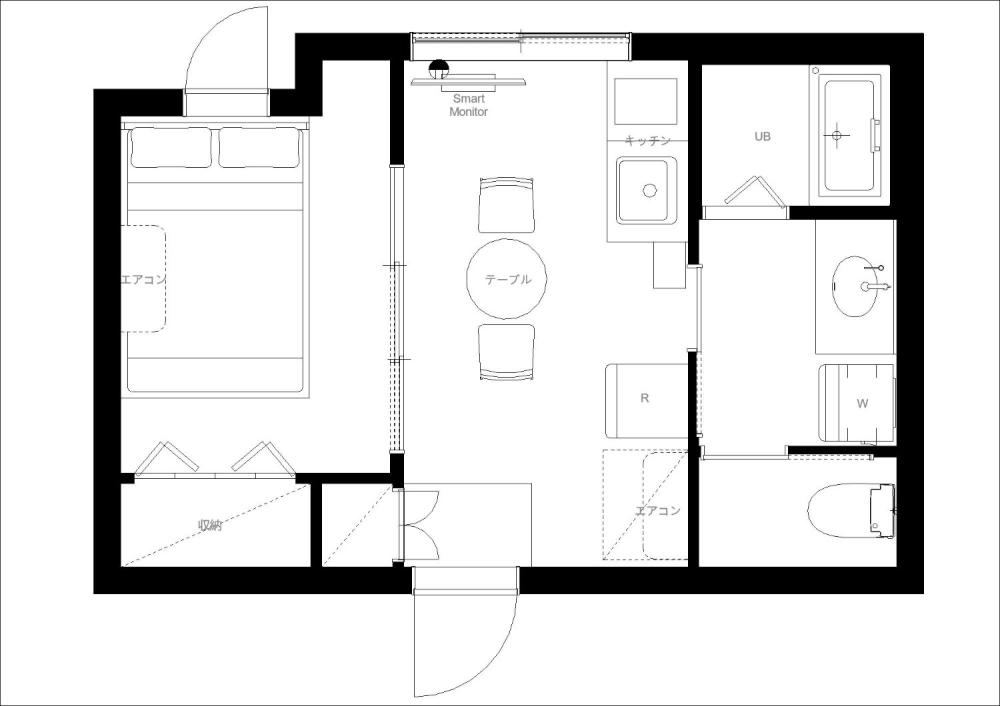 Entire room arrangement/ground plan 全体間取・平面図