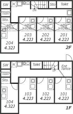 Entire room arrangement/ground plan 全体間取・平面図