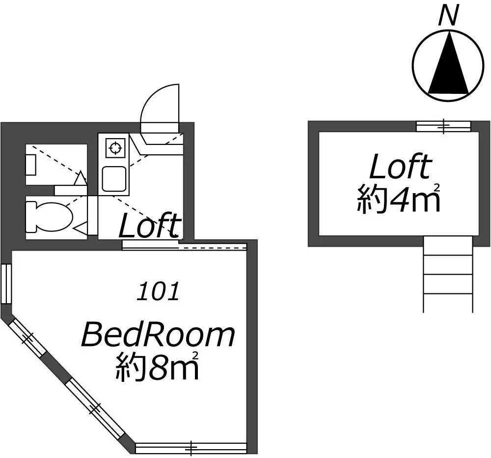 Entire room arrangement/ground plan 全体間取・平面図
