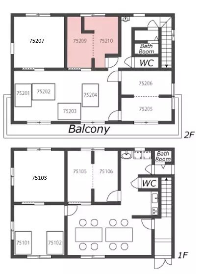 Entire room arrangement/ground plan 全体間取・平面図