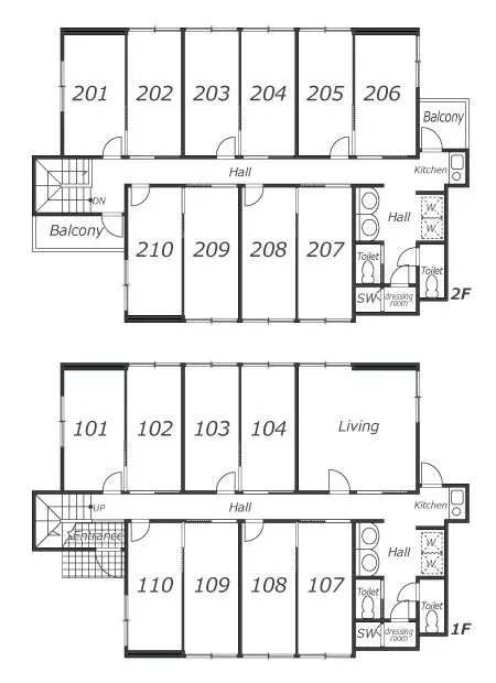 Entire room arrangement/ground plan　全体間取・平面図