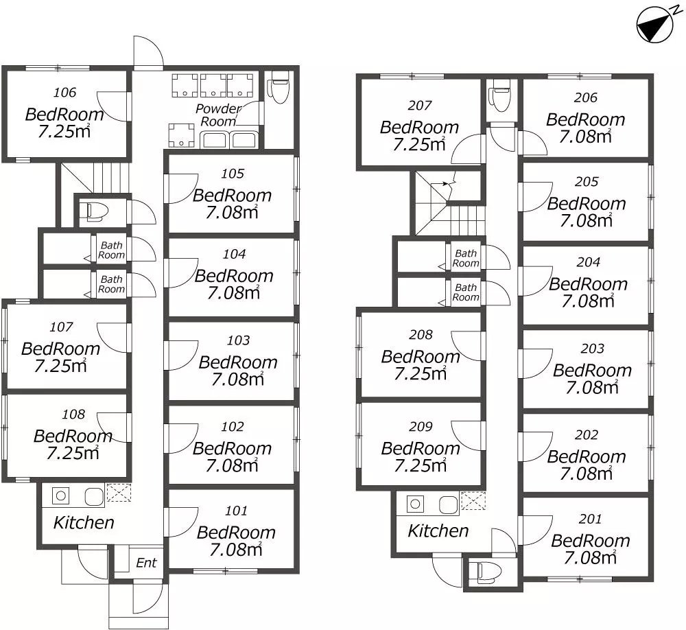 Entire room arrangement/ground plan 全体間取・平面図