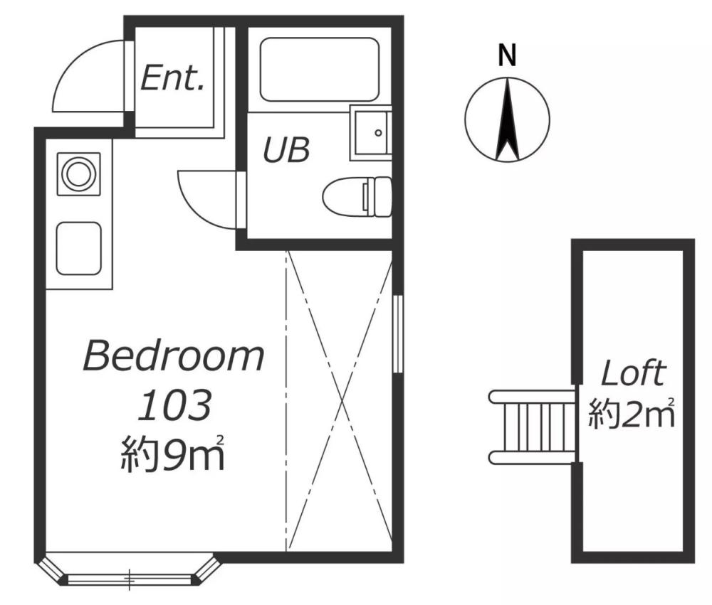 Entire room arrangement/ground plan 全体間取・平面図