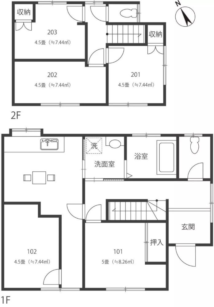 Entire room arrangement/ground plan 全体間取・平面図