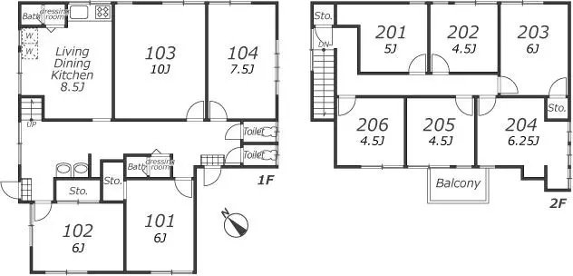 Entire room arrangement/ground plan　全体間取・平面図