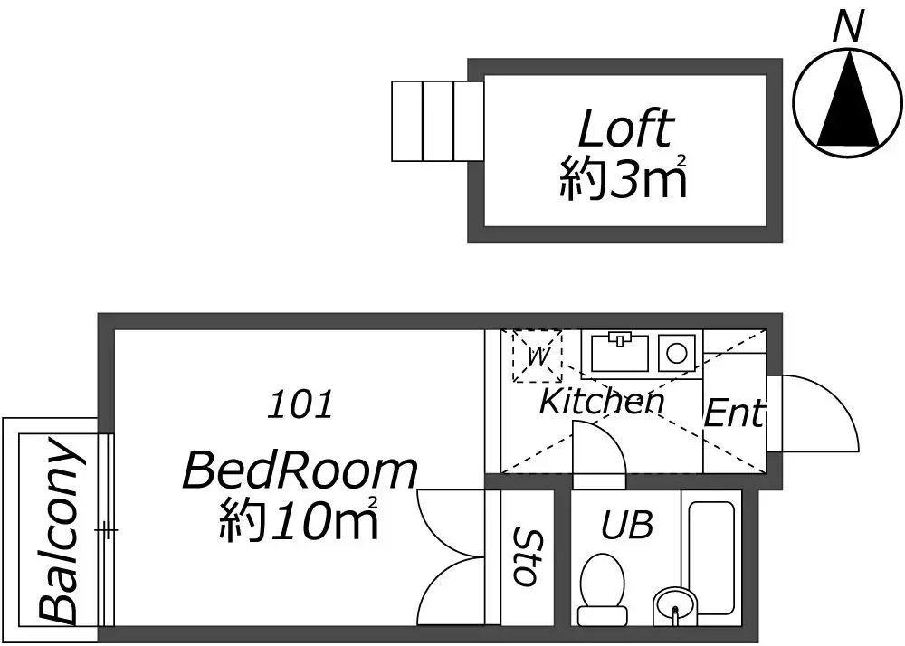 Entire room arrangement/ground plan 全体間取・平面図