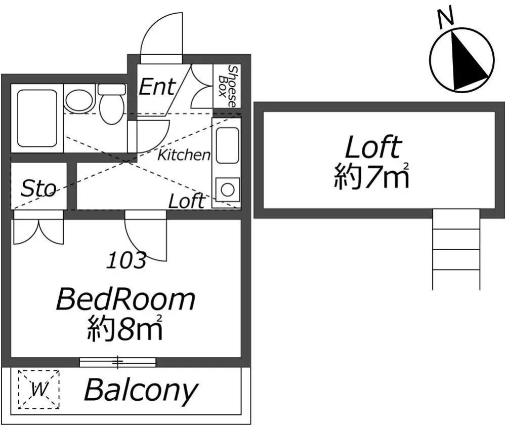 Entire room arrangement/ground plan　全体間取・平面図