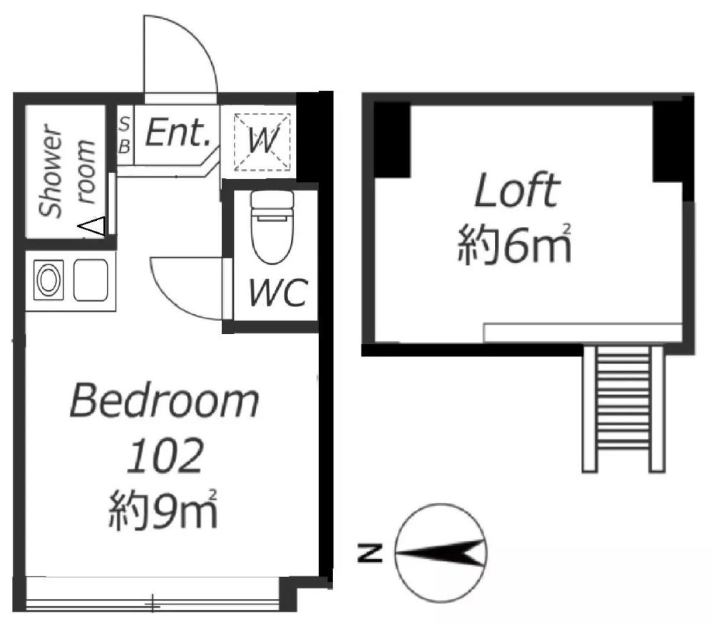 Entire room arrangement/ground plan　全体間取・平面図
