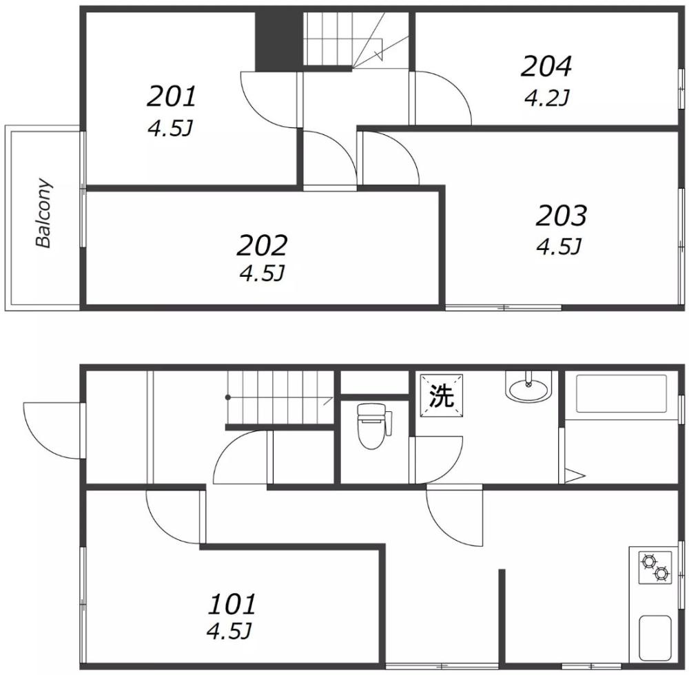 Entire room arrangement/ground plan 全体間取・平面図
