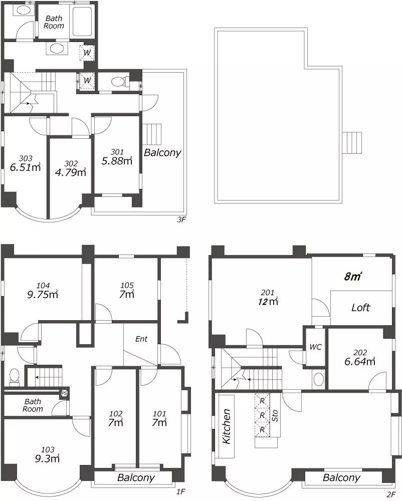 Entire room arrangement/ground plan　全体間取・平面図
