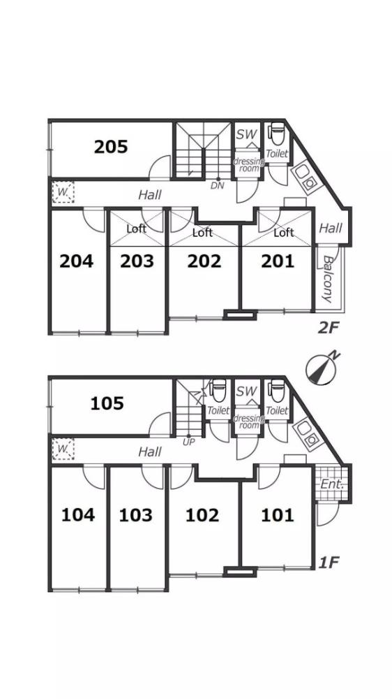 Entire room arrangement/ground plan 全体間取・平面図