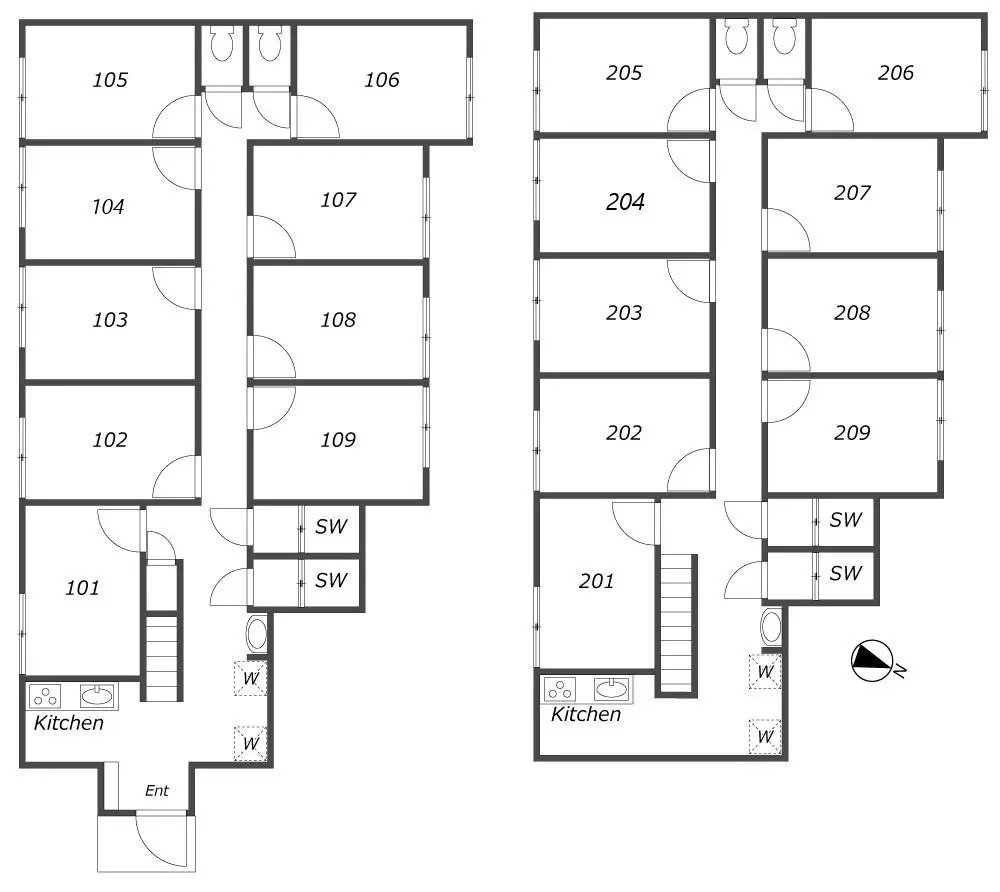 Entire room arrangement/ground plan 全体間取・平面図