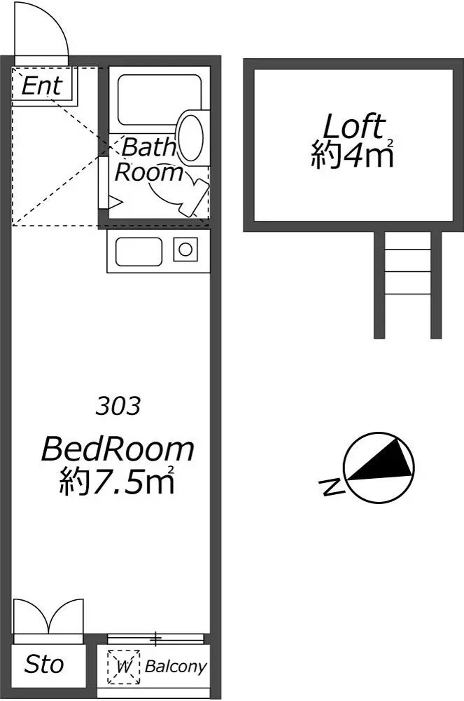 Entire room arrangement/ground plan 全体間取・平面図