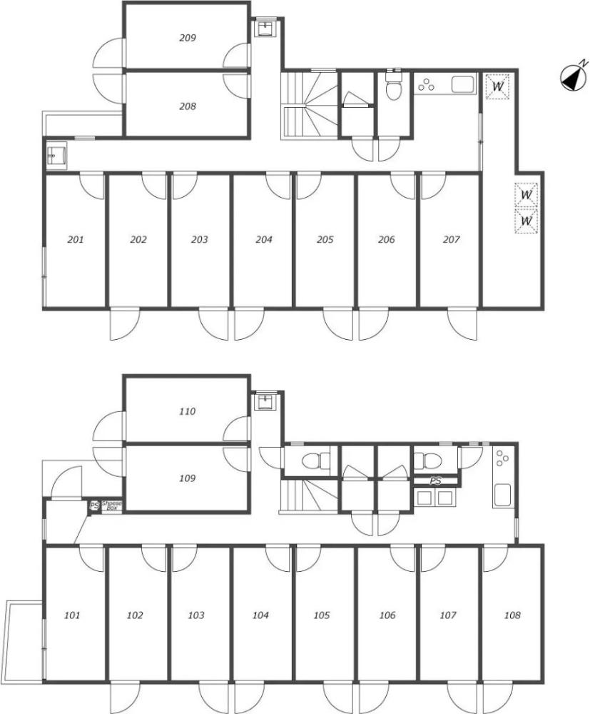 Entire room arrangement/ground plan 全体間取・平面図